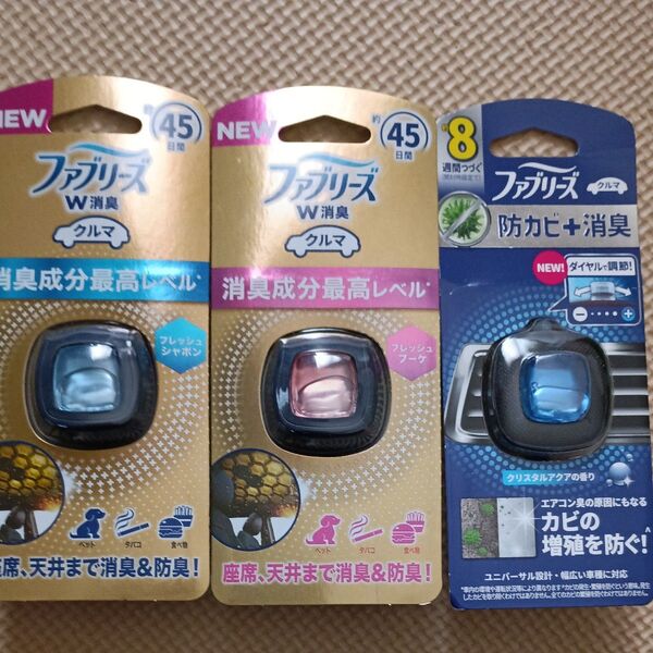 P&G ファブリーズ クルマ イージークリップ 防カビ+消臭 クリスタルアクア・消臭成分最高レベル