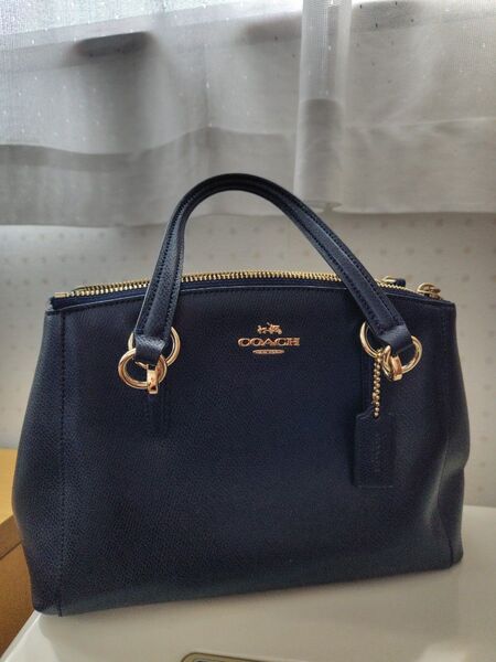 COACH コーチ トートバッグ レザー ネイビー