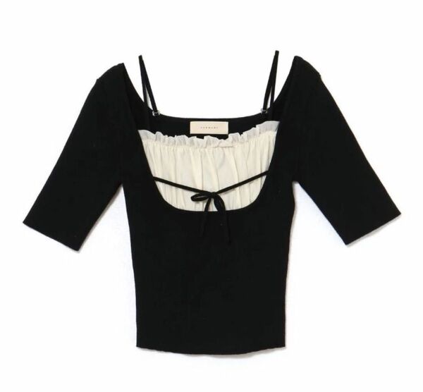 Andmary Mew frill tops フリーサイズ 半袖 トップス