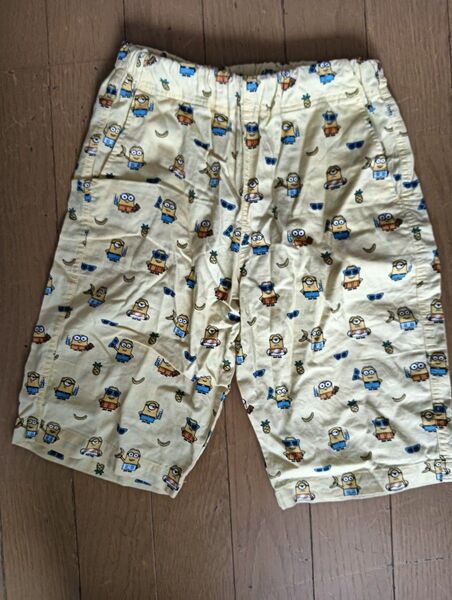 ハーフパンツ 120 ミニオンズ ミニオン バナナ パイナップル 黄色 UNIQLO ユニクロ 半ズボン ステテコ
