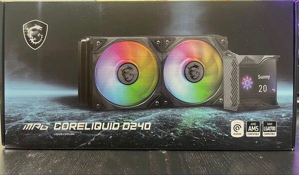 【使用3日】MSI MPG CORELIQUID D240 簡易水冷CPUクーラー