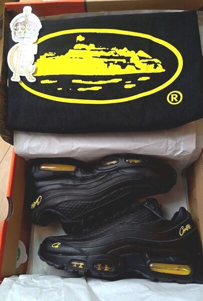 Corteiz × Nike Air Max 95 "Black and Tour Yellow" 27.5cm