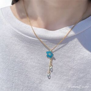 ネモフィラモチーフ ネックレス C#4