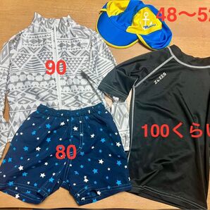 水着、ラッシュガード、帽子セット