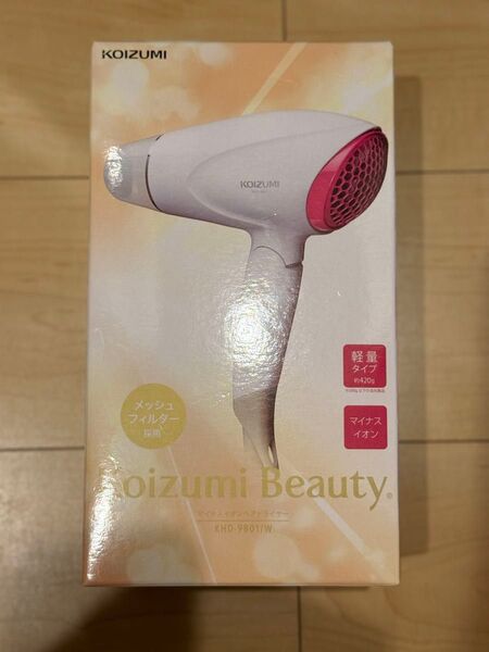 コイズミ イオンヘアドライヤー KHD-9801 ホワイト