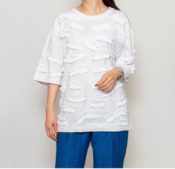 美品 christian wijnants クリスチャンワイナンツ 7035 TIJANA フリル カットソー Tシャツ XS