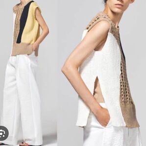 美品AKIRANAKA アキラナカ Jana wave panel knit PO パネル ニットベスト ベスト ジレ