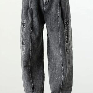 新品Omar Afridi オマールアフリディ24aw Octet 2d Cargo Trousersカーゴデニム ジーンズ44灰