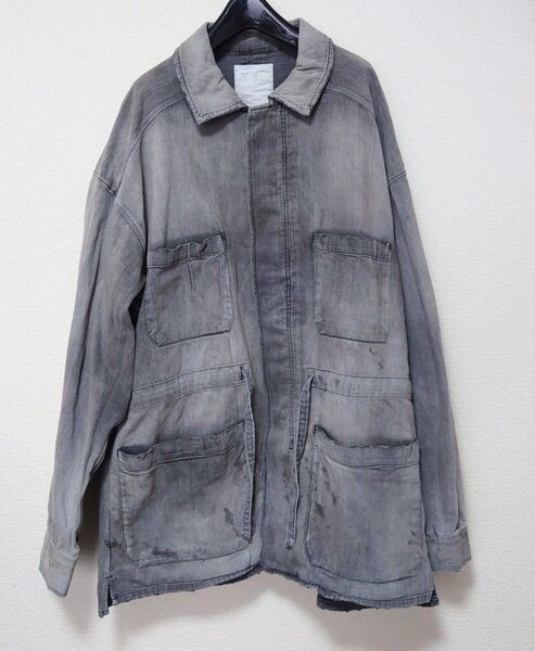 新品 ANCELLM アンセルム24aw AGING DENIM SHIRT JACKET BLACK デニムシャツ ジャケット