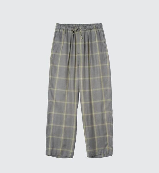 新品YOKE ヨーク24aw RAYON WOOL OMBRE PLAID EASY PANTSオンブレチェック イージーパンツ3