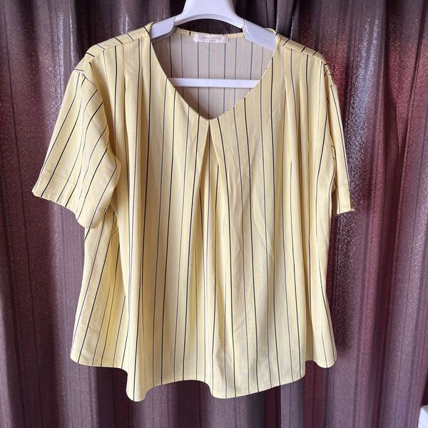 chocol raffine robe ブラウス シャツ チュニック イエロー