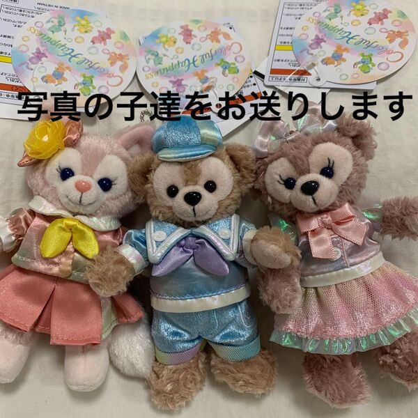 カラフルハピネス ぬいぐるみバッジ ダッフィー シェリーメイ リーナベル ダッフィー アンドフレンズ 20周年イベント
