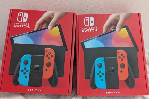 Nintendo Switch 2台 有機ELモデル ネオンレッド