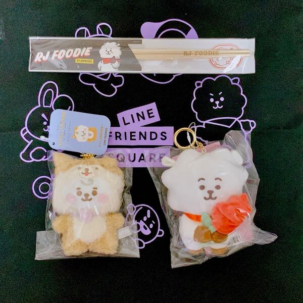 【新品・お箸付】RJ SPRING DAY BT21 ぬいぐるみ キーリング スプリングデイ ソンミンス トートバッグ 非売品