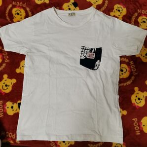 TES Tシャツ 白 ポケット付き