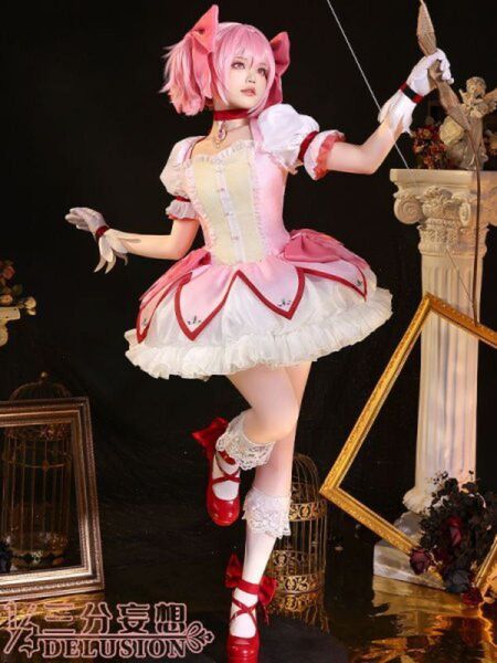 三分妄想 鹿目まどか コスプレ 衣装 S