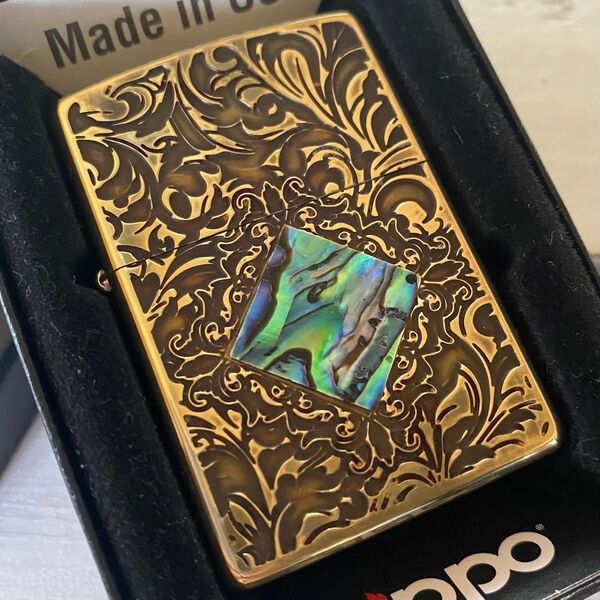 ZIPPO レトロデザイン シェル 両面加工 真鍮 オイルライター
