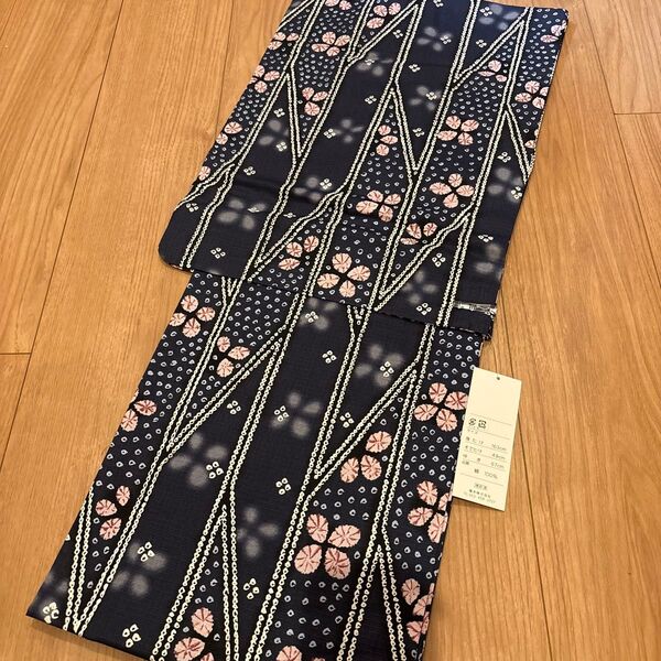 新品 浴衣単品 花柄 ピンク