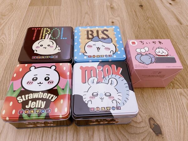 新品未開封!ちいかわ チロルチョコ缶 ちろるちょこ缶 チロルチョコ チョコレート お菓子 ハッピーセット ちいかわ 5点セット