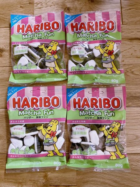 新品未開封!ハリボー HARIBO グミ 抹茶ファン お菓子 4袋セット