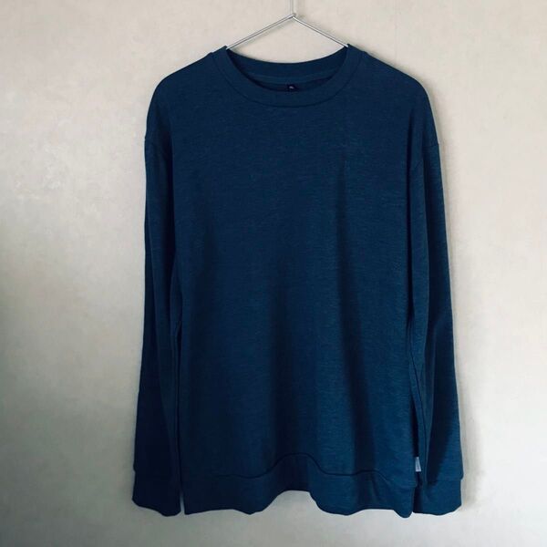 XL /セリアント 裏毛トレーナー パジャマ ルームウェア 紺 疲労軽減 クルーネック