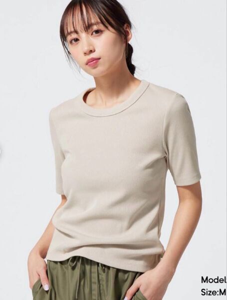 【最終価格】GUジーユー リブTシャツ ベーシック L