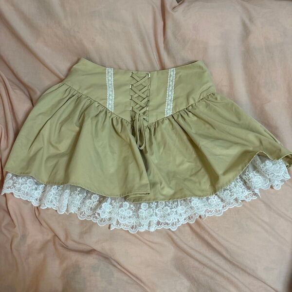 SHEIN スカート 白 ミニスカート フリル