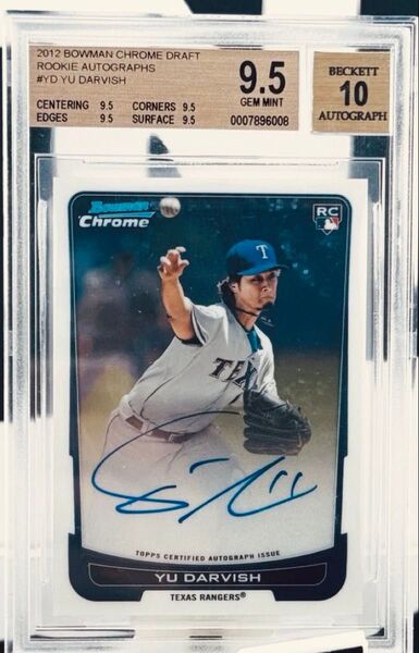 【BGS9.5】2012 ダルビッシュ有 Bowman Chrome Draft Rookie Autographs