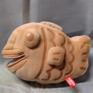 たい焼きポーチ 小物入れ ベージュ