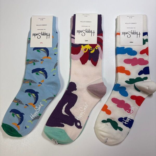 3足セット Happy Socks ハッピーソックス