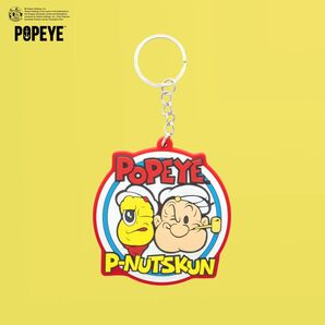 ポパイ ピーナッツくん ラバーキーチェーン キーホルダー