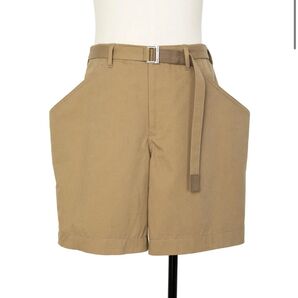 25SS Sacai Cotton Chino Shorts ベージュ 1