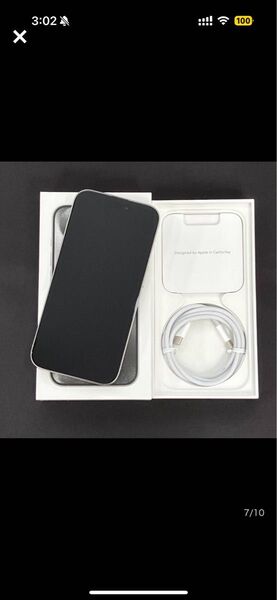 【美品】iPhone15pro 128GB ホワイトチタニウム 純正バッテリー98%