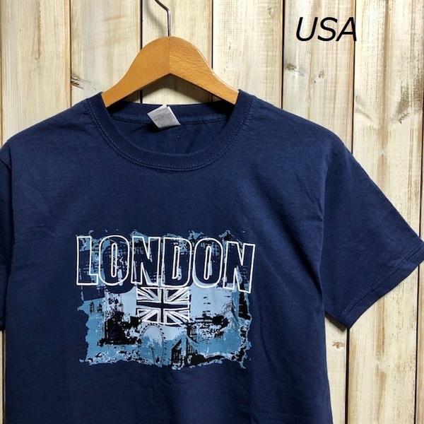 T●162 USA古着 ほぼ未使用 LONDON Tシャツ FRUIT OF THE LOOM S オールド ヴィンテージ アメリカ古着