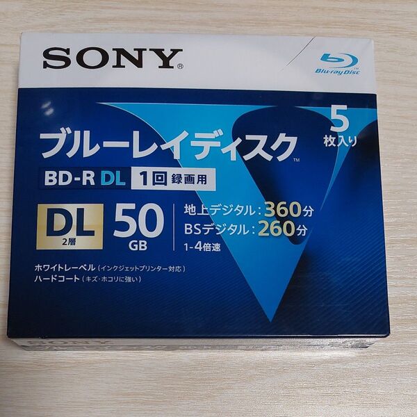 録画用BD-R DL 4倍速 5枚 5BNR2VLPS4