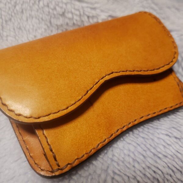 tongue トングー type ハンドメイド hand made ステッチ手縫い ヌメ革 wallet ウォレット 財布 ミニ