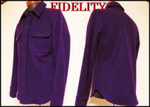 FIDELITY CPO シャツ ジャケット ウール フィデリティ 紫 M 美品 メンズ_画像4
