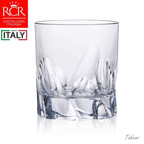 ADERIA IMPORT ロックグラス 270ml RCR社 焼酎 ウィスキーグラス イタリア製 ハンドカット