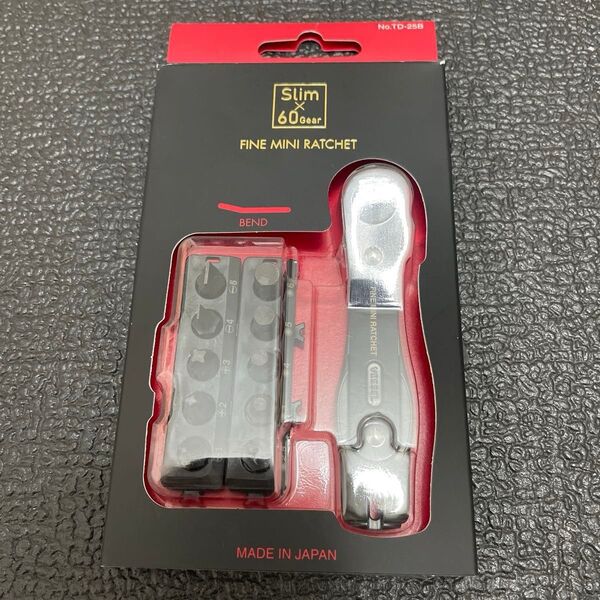 ベッセル(VESSEL) 極薄 ファインミニラチェットドライバー ベンドタイプ ビット10本付 TD-25Bのみ