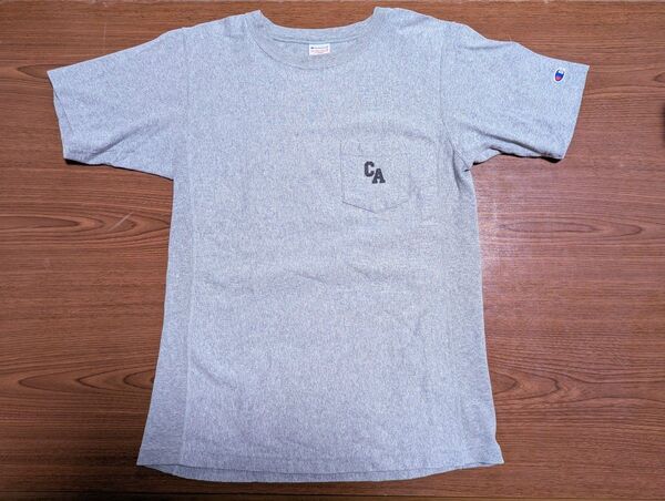 Champion ポケットTシャツ グレー