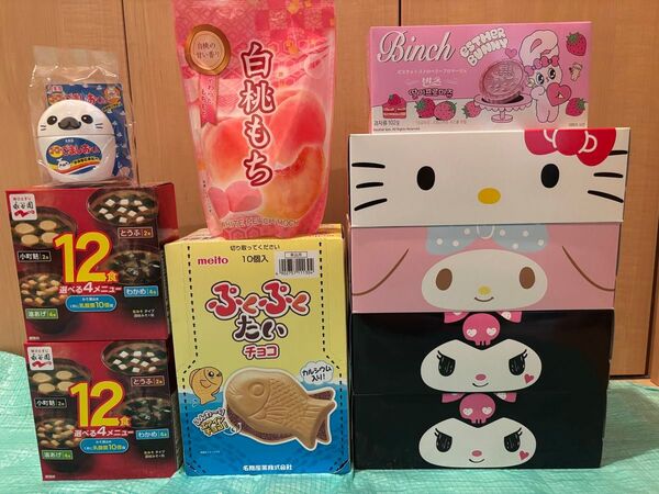 お菓子詰め合わせ サンリオ 日本限定 ボックスティッシュ 永谷園 味噌汁