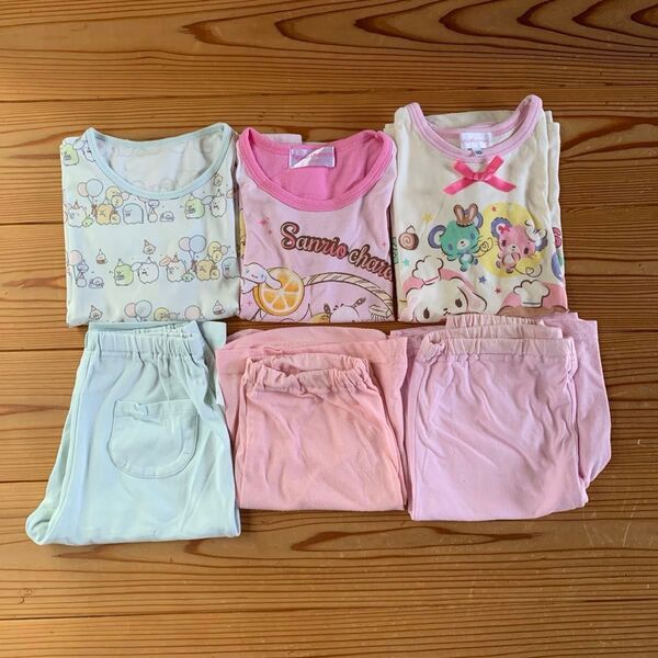 子供服 パジャマ 上下3セット まとめ売り 女の子 110cm
