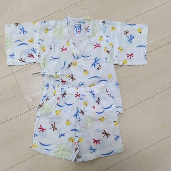 良品 ミキハウス プッチー君 トンボ 甚平 90