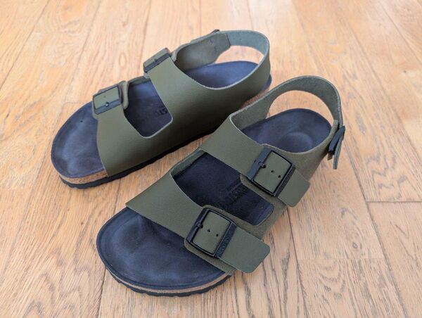 【極美品】ビルケンシュトック BIRKENSTOCK ミラノ 26.5 アスファルトカーキ