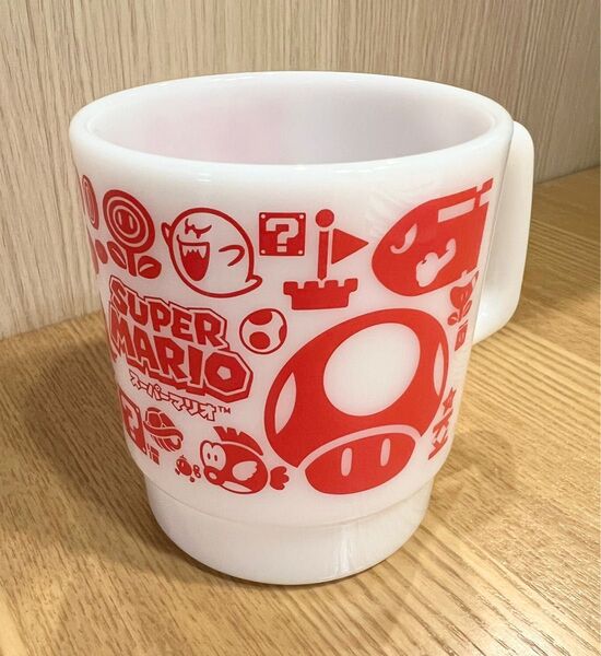【新品未使用】スーパーマリオ スタッキングマグ 限定 非売品 ノベルティ ホワイト 白 湯呑み コップ ヤマダ電機 かわいい 軽量