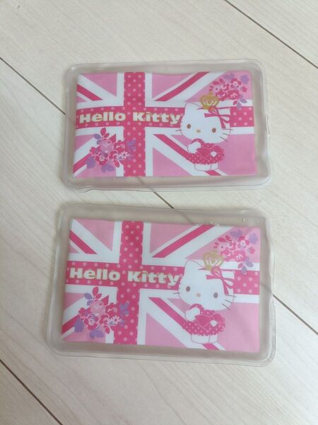 【未使用】【ハローキティ】 保冷剤 2個セット お弁当 幼稚園 保育園 夏 サンリオ Sanrio ピンク×2