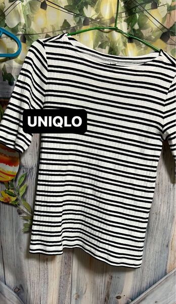 ◎UNIQLO ボーダー柄トップス 綿100% Mサイズ