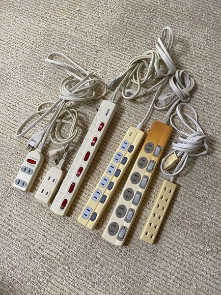 【ジャンク品】電源ケーブル 電源タップ 6個