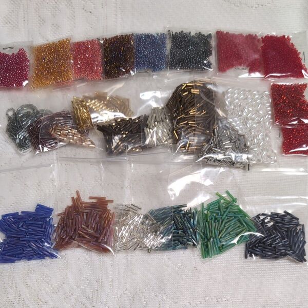 ツイストビーズなど詰め合わせ 特小ビーズ 竹ビーズ 手芸 ハンドメイド アクセサリー