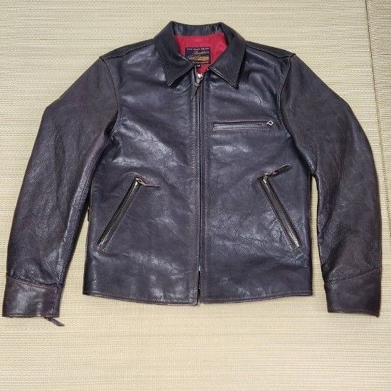 大幅値下 未使用!フラットヘッド ライダースジャケット 38 the flat head ホースハイド バンソン アイアンハート
